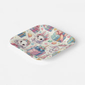 かわいいベビーブンニースバースデーパーティープレート ペーパープレート (傾斜あり)