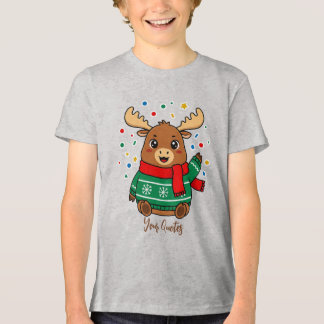 かわいいベビーヘラジカのハロー トライブレンドTシャツ