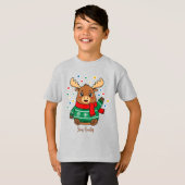 かわいいベビーヘラジカの挨拶 Tシャツ (正面フル)