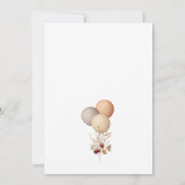 かわいいベビーベアの秋のお誕生日招待状 招待状 (裏面)