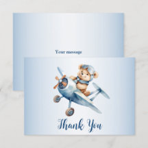 かわいいベビーベアパイロットブルーフライトビューティフル