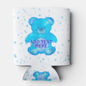 かわいいベビーベアーインブルーカスタム文字クーラーボックス 缶クーラー (裏面)