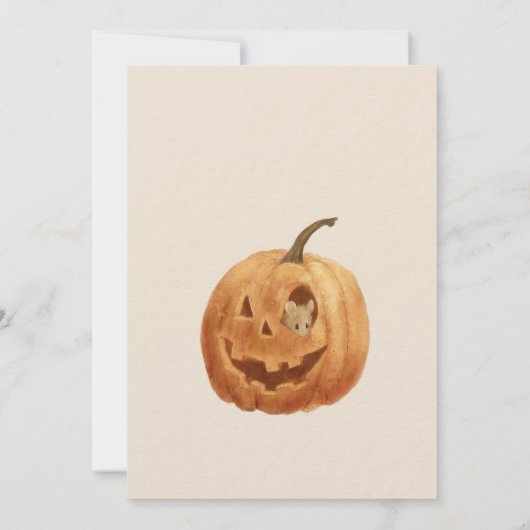 かわいいベビーベアーハロウィーン誕生日 招待状 (裏面)