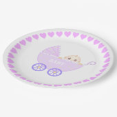 かわいいベビーベビーカー ペーパープレート (アングル)