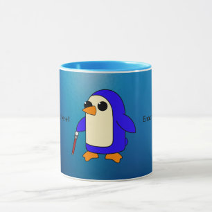 かわいいベビーペンギンとケーンのカスタマイズ マグカップ