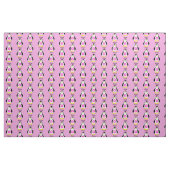 かわいいベビーペンギンとピンクの花 ファブリック (ヤード)