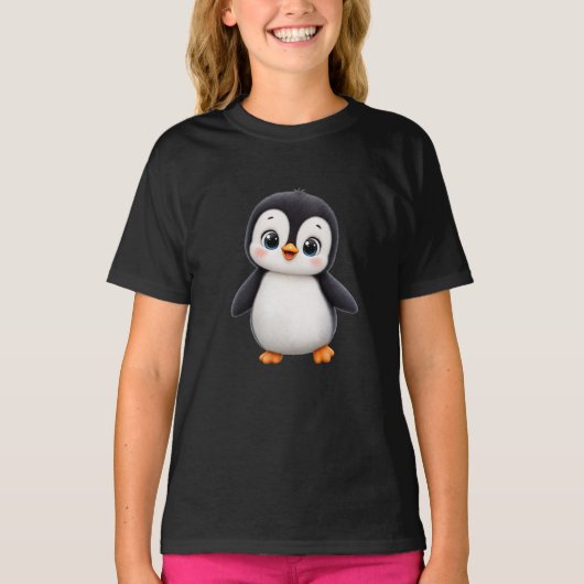 かわいいベビーペンギンのデザイン Tシャツ (正面)