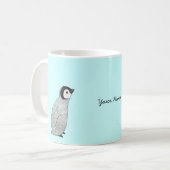かわいいベビーペンギンズMugカスタマイズ可能な名前Mug コーヒーマグカップ (正面左)