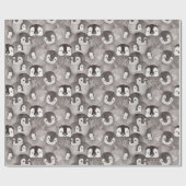 かわいいベビーペンギンパターンキッズ ラッピングペーパー (フラット)