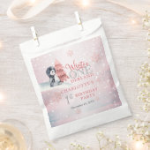 かわいいベビーペンギン冬ワンダーランド1歳の誕生日C フェイバーバッグ (クリップ留めされた状態)