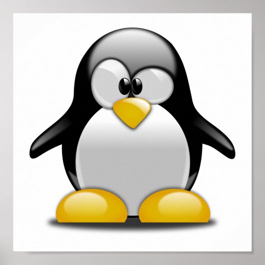 かわいいベビーペンギン漫画 ポスター (正面)