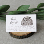 かわいいベビーペンギン赤ちゃんシャワー予約リクエスト エンクロージャーカード