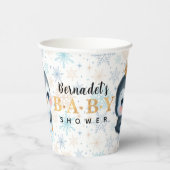 かわいいベビーペンギン赤ちゃんシャワー冬 紙コップ (右)