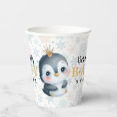 かわいいベビーペンギン赤ちゃんシャワー冬 紙コップ (正面)