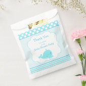 かわいいベビーホエールブルーボーイベビーシャワーパーティー フェイバーバッグ (封をした状態)