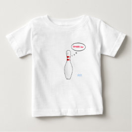 かわいいベビーボウリングをする人、 クリケットの投手スペア私ボーリングチームマスコット ベビーTシャツ