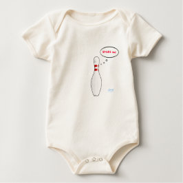 かわいいベビーボウリングをする人、 クリケットの投手スペア私ボーリングチームマスコット ベビーTシャツ