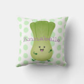 かわいいベビーボックチョイ漫画イラストレーション クッション (裏面)