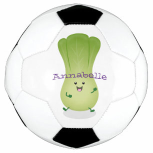 かわいいベビーボックチョイ漫画イラストレーション サッカーボール