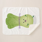 かわいいベビーボックチョイ漫画イラストレーション シェルパブランケット (正面(横))