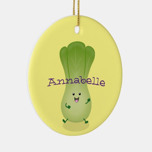 かわいいベビーボックチョイ漫画イラストレーション セラミックオーナメント (右)