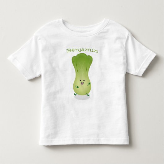 かわいいベビーボックチョイ漫画イラストレーション トドラーTシャツ (正面)