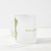 かわいいベビーボックチョイ漫画イラストレーション フロストグラスマグカップ (正面左)