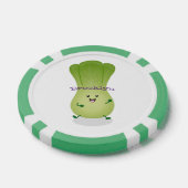 かわいいベビーボックチョイ漫画イラストレーション ポーカーチップ (シングル)