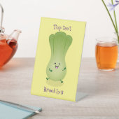 かわいいベビーボックチョイ漫画イラストレーション 台座サイン (インサイチュ)