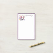 かわいいベビーマウス月に眠るパーソナライズ ポストイット (デスク上)