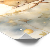 かわいいベビーマウス眠る ポスター (角)