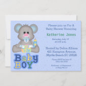 かわいいベビーマウス赤ちゃんシャワー招待状 招待状 (正面)