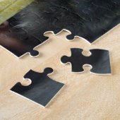 かわいいベビーマカケ食べモンキーのバナナ ジグソーパズル (側面)