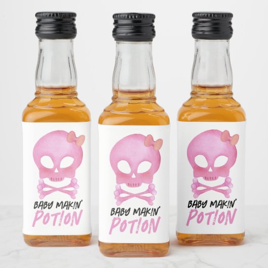 かわいいベビーマキンポションハロウィンベイビーシャワー リキュールボトルラベル (ボトル)