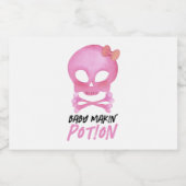 かわいいベビーマキンポションハロウィンベイビーシャワー リキュールボトルラベル (シングルラベル)