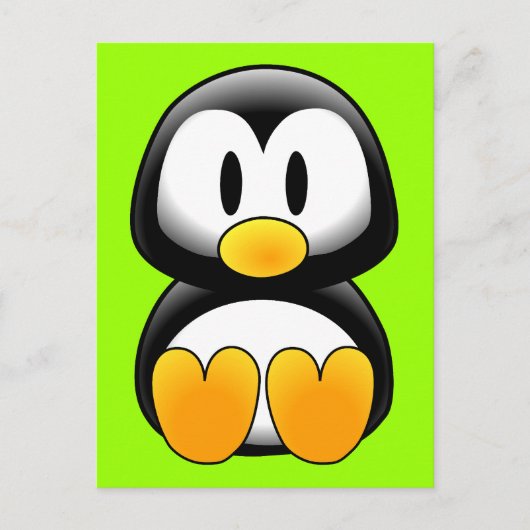 かわいいベビーマンガペンギン ポストカード (正面)