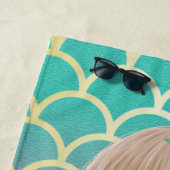 かわいいベビーマーメイドはかりで測 ビーチタオル (インサイチュ)