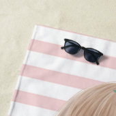 かわいいベビーマーメイドストライプズ ビーチタオル (インサイチュ)