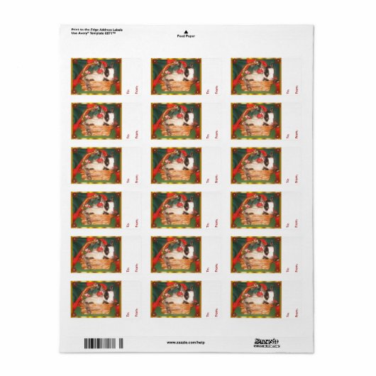 かわいいベビーミオトニックヤギのクリスマスギフトラベル ラベル (フルシート)