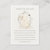 かわいいベビームームバニーフローラ本ベイビーシャワー エンクロージャーカード (正面)