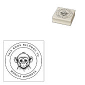 かわいいベビーモンキーこの本はキッズネームに属している ラバースタンプ (押印)