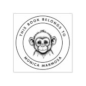 かわいいベビーモンキーこの本はキッズネームに属している ラバースタンプ (インプリント)