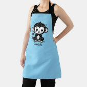 かわいいベビーモンキースケッチ-かわいい子供部屋アート エプロン (インサイチュ)