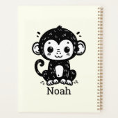 かわいいベビーモンキースケッチ-かわいい子供部屋アート プランナー手帳 (裏面)