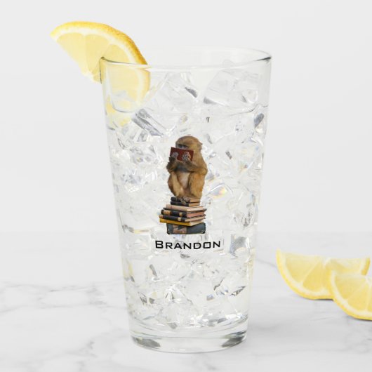 かわいいベビーモンキーネームグラス タンブラーグラス (アイス正面)