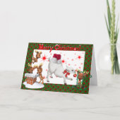 かわいいベビーヤギのクリスマスカード シーズンカード (正面)