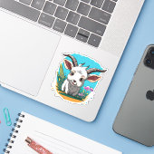 かわいいベビーヤギのステッカー シール (ノートパソコンとiPhone)