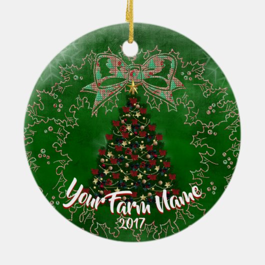 かわいいベビーヤギストッキングクリスマスオーナメント セラミックオーナメント (裏面)