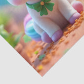 かわいいベビーユニコーンとレインボー、女の子 薄葉紙 (詳細)