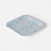 かわいいベビーユニコーンパーソナライズされたピンク ペーパープレート (傾斜あり)